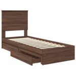 vidaXL Úložná posteľ Hnedý dub 75 x 190 cm Kompozitné drevo – Obrázok 5