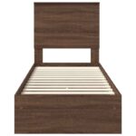 vidaXL Úložná posteľ Hnedý dub 75 x 190 cm Kompozitné drevo – Obrázok 8