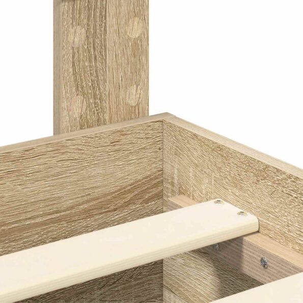 vidaXL Rám postele Sonoma dub 200 x 200 cm Kompozitné drevo – Obrázok 11