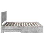 vidaXL Rám postele Betónová šedá 180 x 200 cm Kompozitné drevo – Obrázok 9