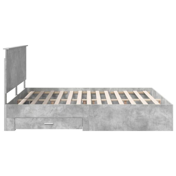 vidaXL Rám postele Betónová šedá 180 x 200 cm Kompozitné drevo – Obrázok 9