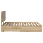 vidaXL Rám postele Sonoma dub 150 x 200 cm Kompozitné drevo – Obrázok 9