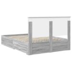 vidaXL Rám postele Sivý Sonoma 140 x 200 cm Kompozitné drevo – Obrázok 10