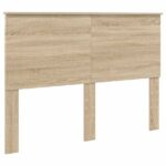 vidaXL Rám postele Sonoma dub 140 x 190 cm Kompozitné drevo – Obrázok 7