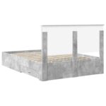 vidaXL Rám postele Betónová šedá 135 x 190 cm Kompozitné drevo – Obrázok 10
