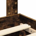 vidaXL Rám postele Dymová dub 135 x 190 cm Kompozitné drevo – Obrázok 11