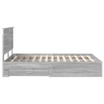 vidaXL Rám postele Sivý Sonoma 135 x 190 cm Kompozitné drevo – Obrázok 9