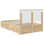 vidaXL Rám postele Sonoma dub 120 x 200 cm Kompozitné drevo – Obrázok 10