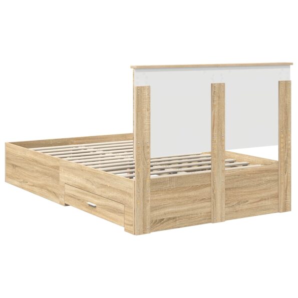 vidaXL Rám postele Sonoma dub 120 x 200 cm Kompozitné drevo – Obrázok 10
