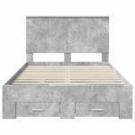 vidaXL Rám postele Betónová šedá 120 x 200 cm Kompozitné drevo – Obrázok 8