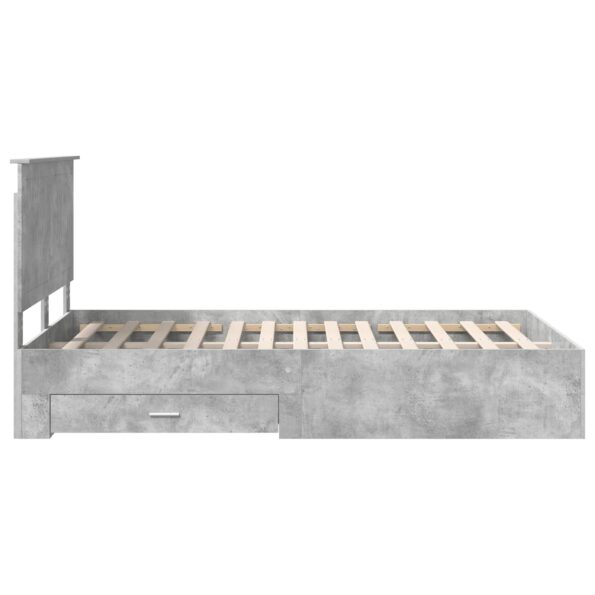 vidaXL Rám postele Betónová šedá 120 x 200 cm Kompozitné drevo – Obrázok 9