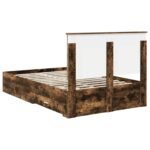 vidaXL Rám postele Dymová dub 120 x 200 cm Kompozitné drevo – Obrázok 10