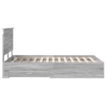 vidaXL Rám postele Sivý Sonoma 120 x 200 cm Kompozitné drevo – Obrázok 9