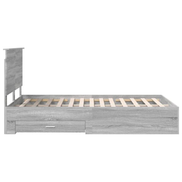 vidaXL Rám postele Sivý Sonoma 120 x 200 cm Kompozitné drevo – Obrázok 9