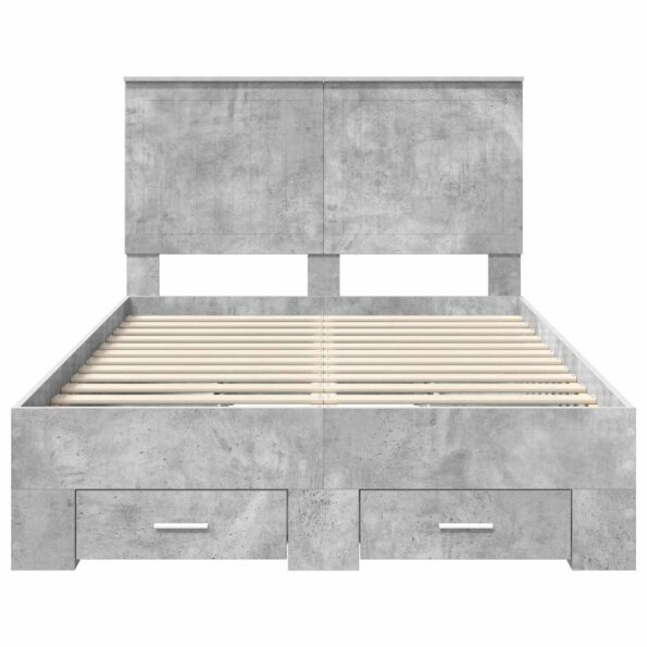 vidaXL Rám postele Betónová šedá 120 x 190 cm Kompozitné drevo – Obrázok 8