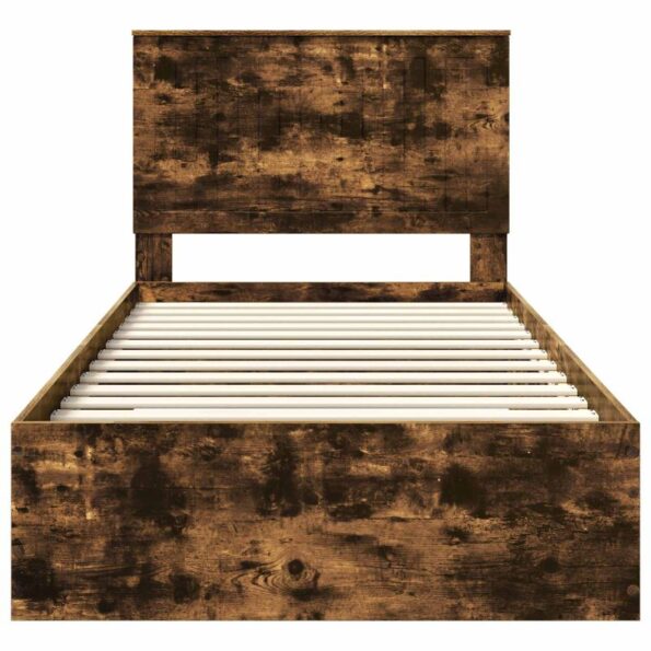 vidaXL Rám postele Dymová dub 100 x 200 cm Kompozitné drevo – Obrázok 7