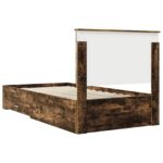 vidaXL Rám postele Dymová dub 100 x 200 cm Kompozitné drevo – Obrázok 9