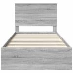vidaXL Rám postele Sivý Sonoma 100 x 200 cm Kompozitné drevo – Obrázok 7