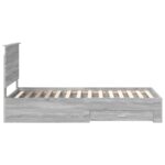 vidaXL Rám postele Sivý Sonoma 100 x 200 cm Kompozitné drevo – Obrázok 8