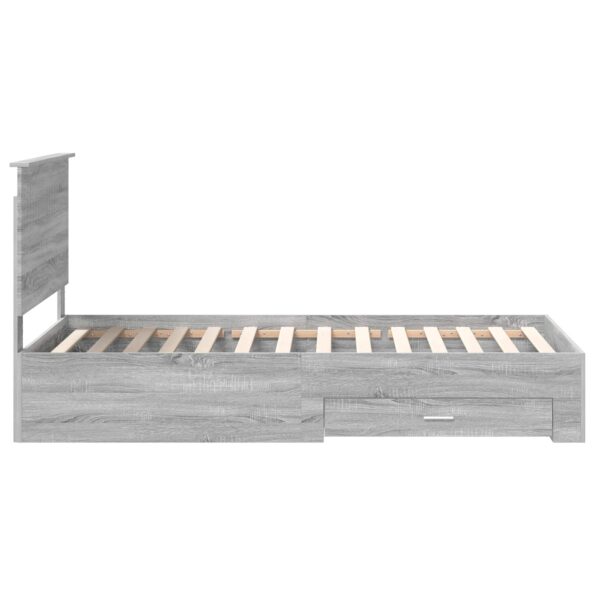 vidaXL Rám postele Sivý Sonoma 100 x 200 cm Kompozitné drevo – Obrázok 8