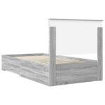 vidaXL Rám postele Sivý Sonoma 100 x 200 cm Kompozitné drevo – Obrázok 9