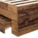vidaXL Rám postele Staré drevo 100 x 200 cm Kompozitné drevo – Obrázok 10