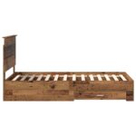 vidaXL Rám postele Staré drevo 100 x 200 cm Kompozitné drevo – Obrázok 8