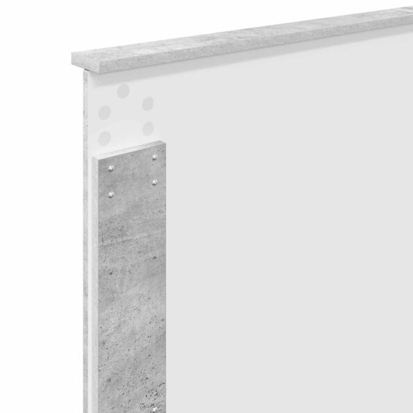 vidaXL Rám postele Betónová šedá 90 x 200 cm Kompozitné drevo – Obrázok 11