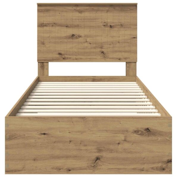 vidaXL Rám postele Remeselný dub 90 x 200 cm Kompozitné drevo – Obrázok 7