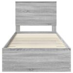 vidaXL Rám postele Sivý Sonoma 90 x 190 cm Kompozitné drevo – Obrázok 7