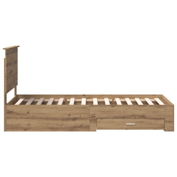 vidaXL Rám postele Remeselný dub 90 x 190 cm Kompozitné drevo – Obrázok 8