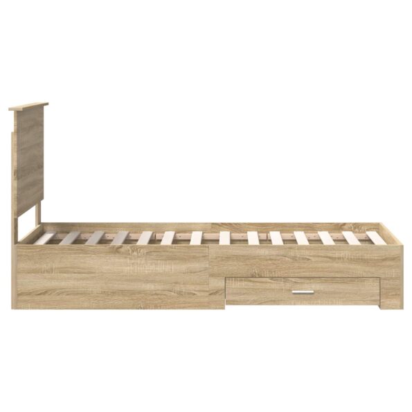 vidaXL Rám postele Sonoma dub a striebro 70 x 190 cm Kompozitné drevo – Obrázok 8