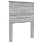 vidaXL Rám postele Sivý Sonoma a striebro 75 x 190 cm Kompozitné drevo – Obrázok 6