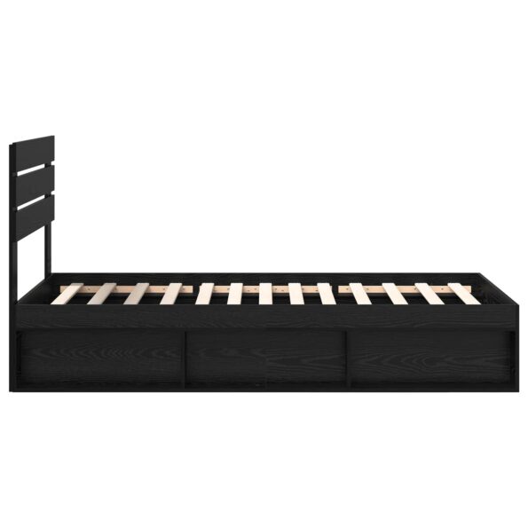 vidaXL Rám postele Čierna 75 x 190 cm Masívne borovicové drevo – Obrázok 8