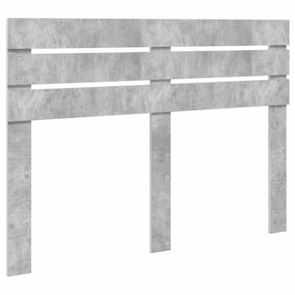 vidaXL Rám postele Betónová šedá 150 x 200 cm Inžinierske drevo – Obrázok 7