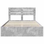 vidaXL Rám postele Betónová šedá 150 x 200 cm Inžinierske drevo – Obrázok 8