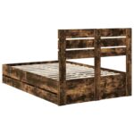 vidaXL Rám postele Dymová dub 120 x 190 cm Inžinierske drevo – Obrázok 10