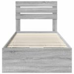 vidaXL Rám postele Sivý Sonoma 100 x 200 cm Inžinierske drevo – Obrázok 8