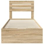 vidaXL Rám postele Sonoma dub 75 x 190 cm Inžinierske drevo – Obrázok 8