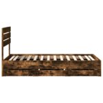 vidaXL Rám postele Dymová dub 75 x 190 cm Inžinierske drevo – Obrázok 9