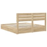 vidaXL Úložná posteľ Sonoma dub 180 x 200 cm Kompozitné drevo – Obrázok 10