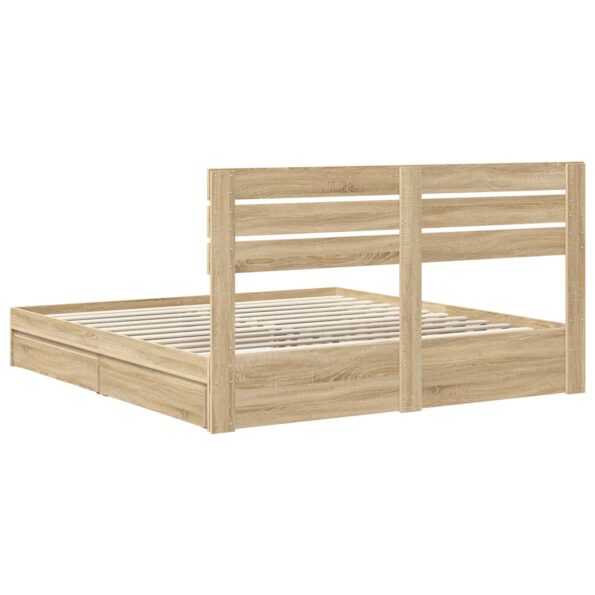 vidaXL Úložná posteľ Sonoma dub 180 x 200 cm Kompozitné drevo – Obrázok 10
