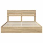 vidaXL Úložná posteľ Sonoma dub 180 x 200 cm Kompozitné drevo – Obrázok 8