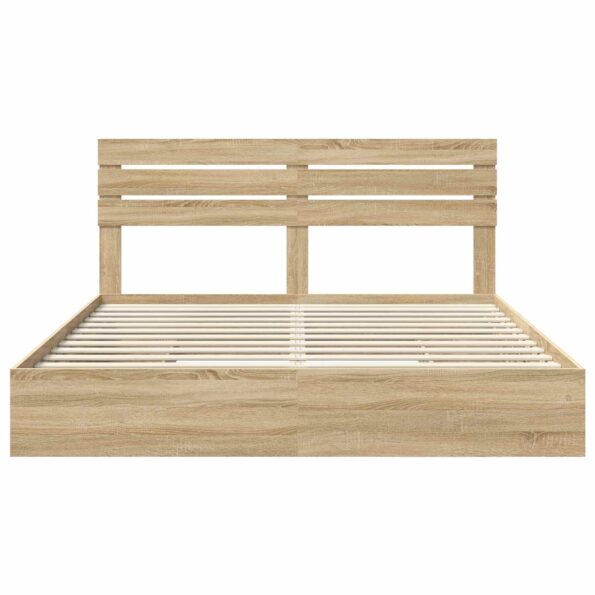 vidaXL Úložná posteľ Sonoma dub 180 x 200 cm Kompozitné drevo – Obrázok 8