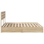 vidaXL Úložná posteľ Sonoma dub 180 x 200 cm Kompozitné drevo – Obrázok 9