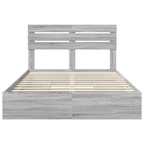 vidaXL Úložná posteľ Sivý Sonoma 160 x 200 cm Kompozitné drevo – Obrázok 8