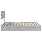 vidaXL Úložná posteľ Sivý Sonoma 160 x 200 cm Kompozitné drevo – Obrázok 9