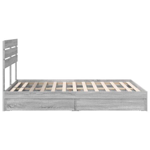 vidaXL Úložná posteľ Sivý Sonoma 160 x 200 cm Kompozitné drevo – Obrázok 9