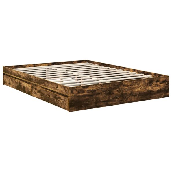 vidaXL Úložná posteľ Betónová šedá 150 x 200 cm Kompozitné drevo – Obrázok 6