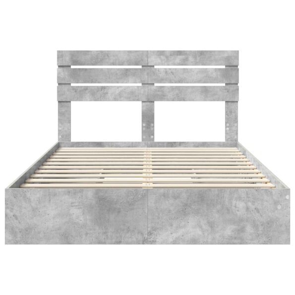 vidaXL Úložná posteľ Betónová šedá 150 x 200 cm Kompozitné drevo – Obrázok 8